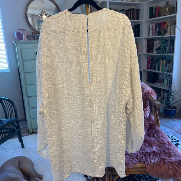 ASOS Édition White Sequin Blouson Sleeve Dress - Picture 4 of 6